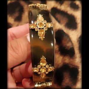 🐘 Amber Lucite Bangle & Elephant Bracelets 🐘